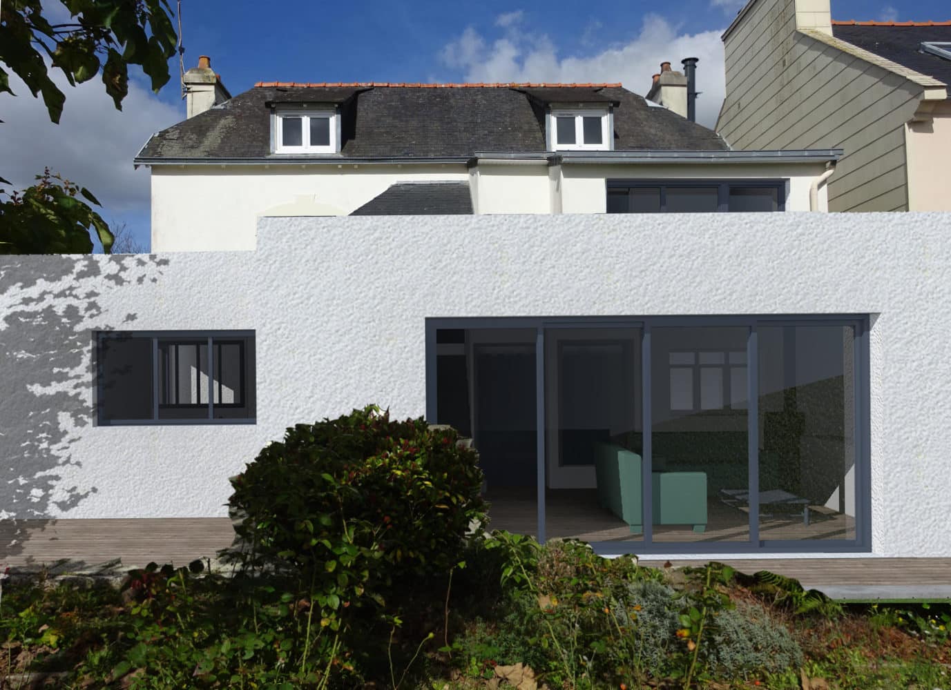 EXTENS1 - Extension d'une maison individuelle - Le Relecq-Kerhuon - Quimper Brest